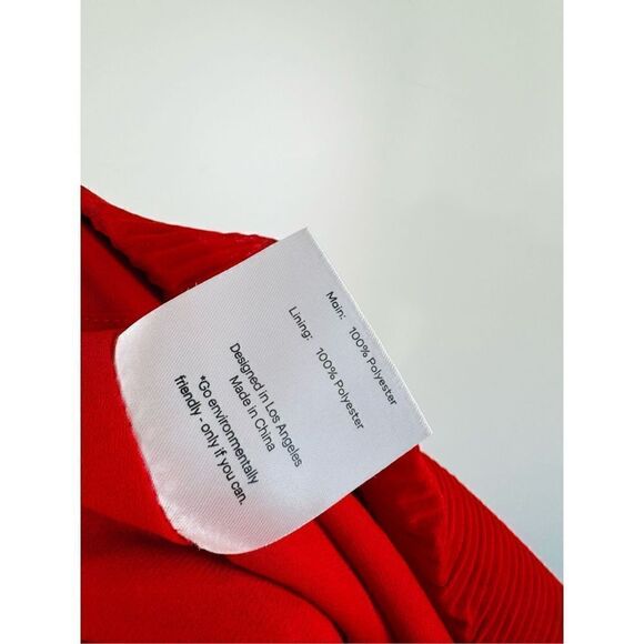 Fame And Partners x Free People Women's Kayla Tiered Accordion Dress Red - Picture 5 of 7